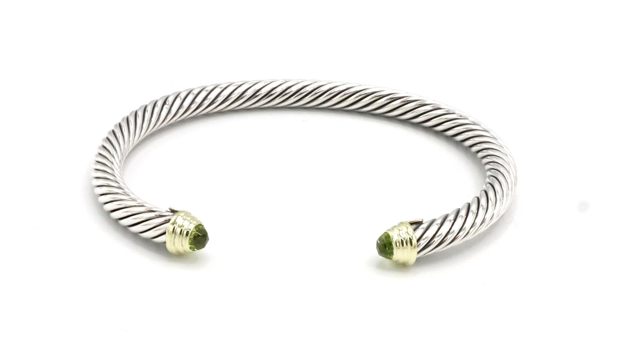 peridot sterling silver bracelet