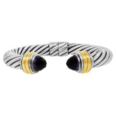 David Yurman Bracciale classico con cavo e ametista 10 mm