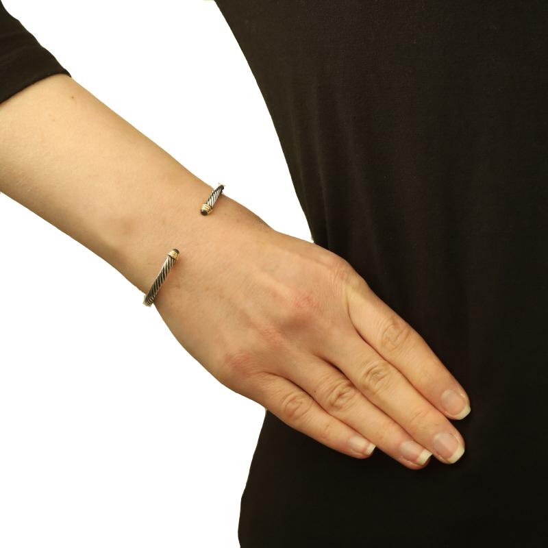 David Yurman Cable Classics 4mm Saphir-Manschettenarmband 6