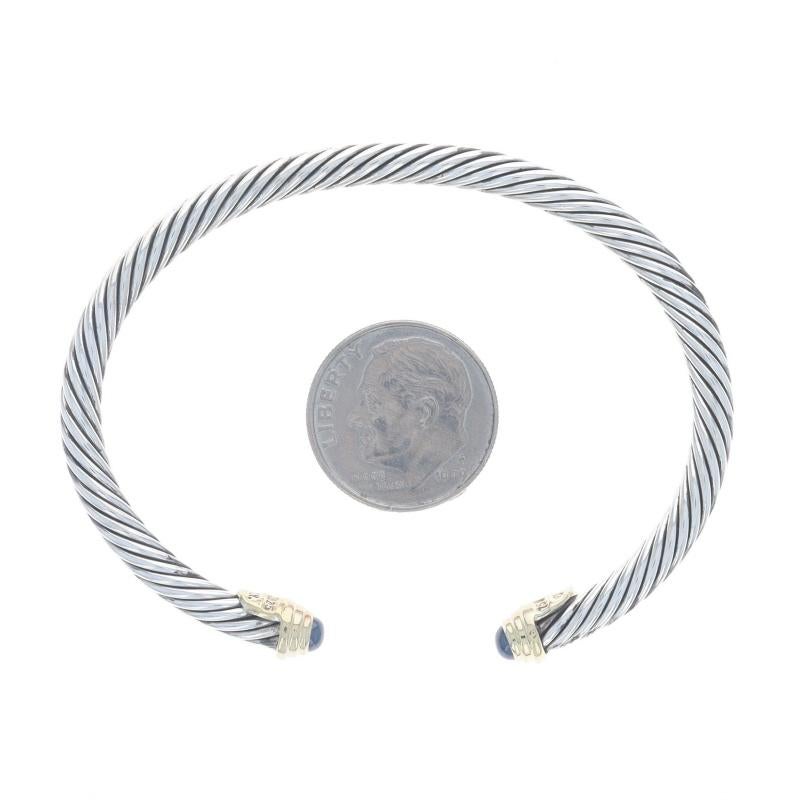 David Yurman Cable Classics 4mm Saphir-Manschettenarmband 6