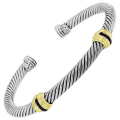 David Yurman Cable Classics - Bracelet double station avec saphirs