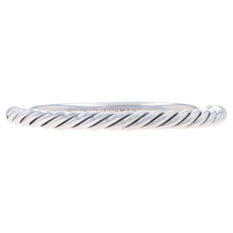 David Yurman Cable Classics Hinged Bangle Bracelet 6 1/4" - Sterling Silver 925