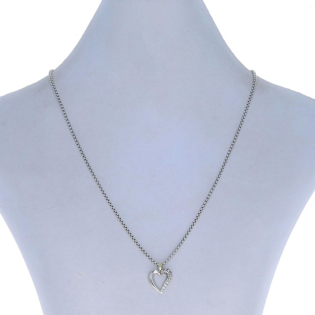 David Yurman Cable Classics Mini Heart Necklace 16