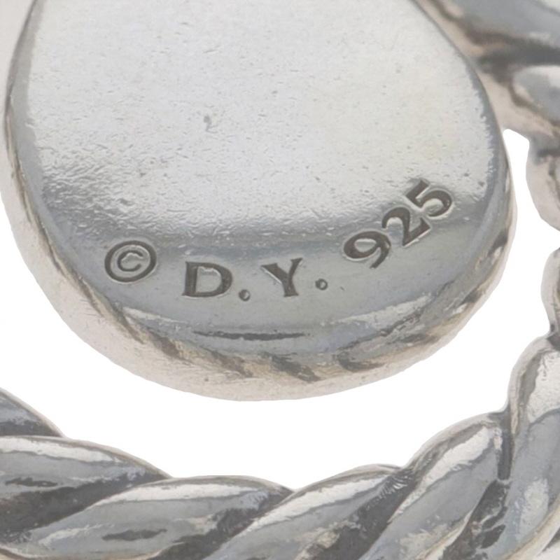 David Yurman Orecchini classici a goccia con diamanti Sterling 925 Dangle .17ctw In condizioni ottime in vendita a Greensboro, NC