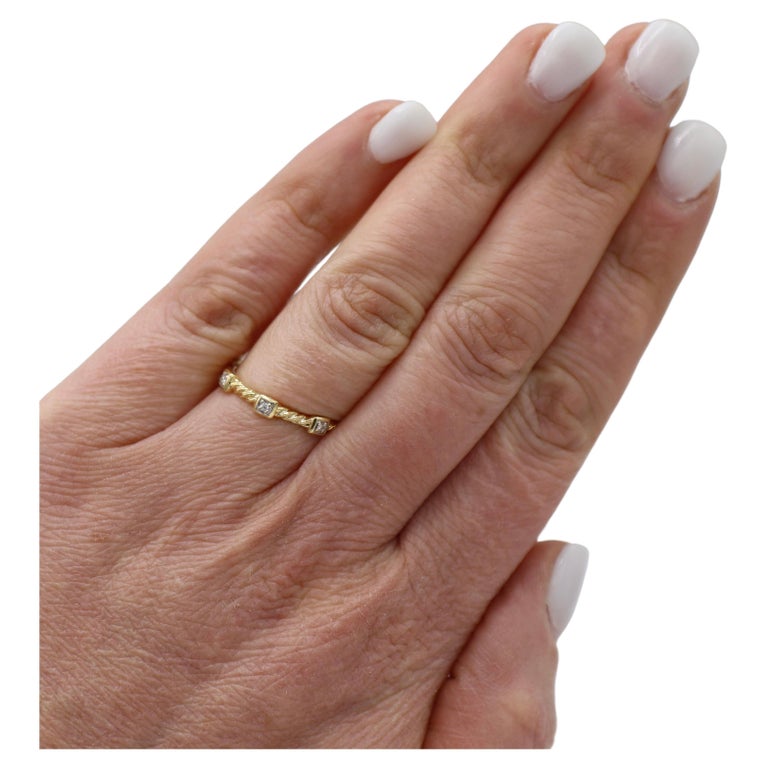 David Yurman Cable Collectibles 18 Karat Yellow Gold and Diamonds