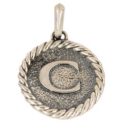 DAVID YURMAN Kabel-Sammlerstücke C Initial-Charmler-Anhänger aus Sterlingsilber