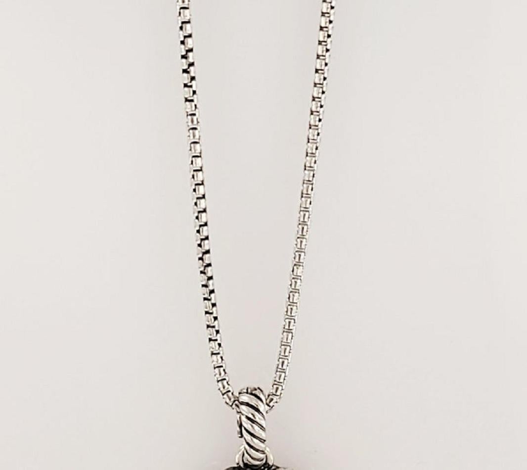 David Yurman Cable Collectibles F Initial Charm Enhancer Ciondolo in argento sterling in vendita 3