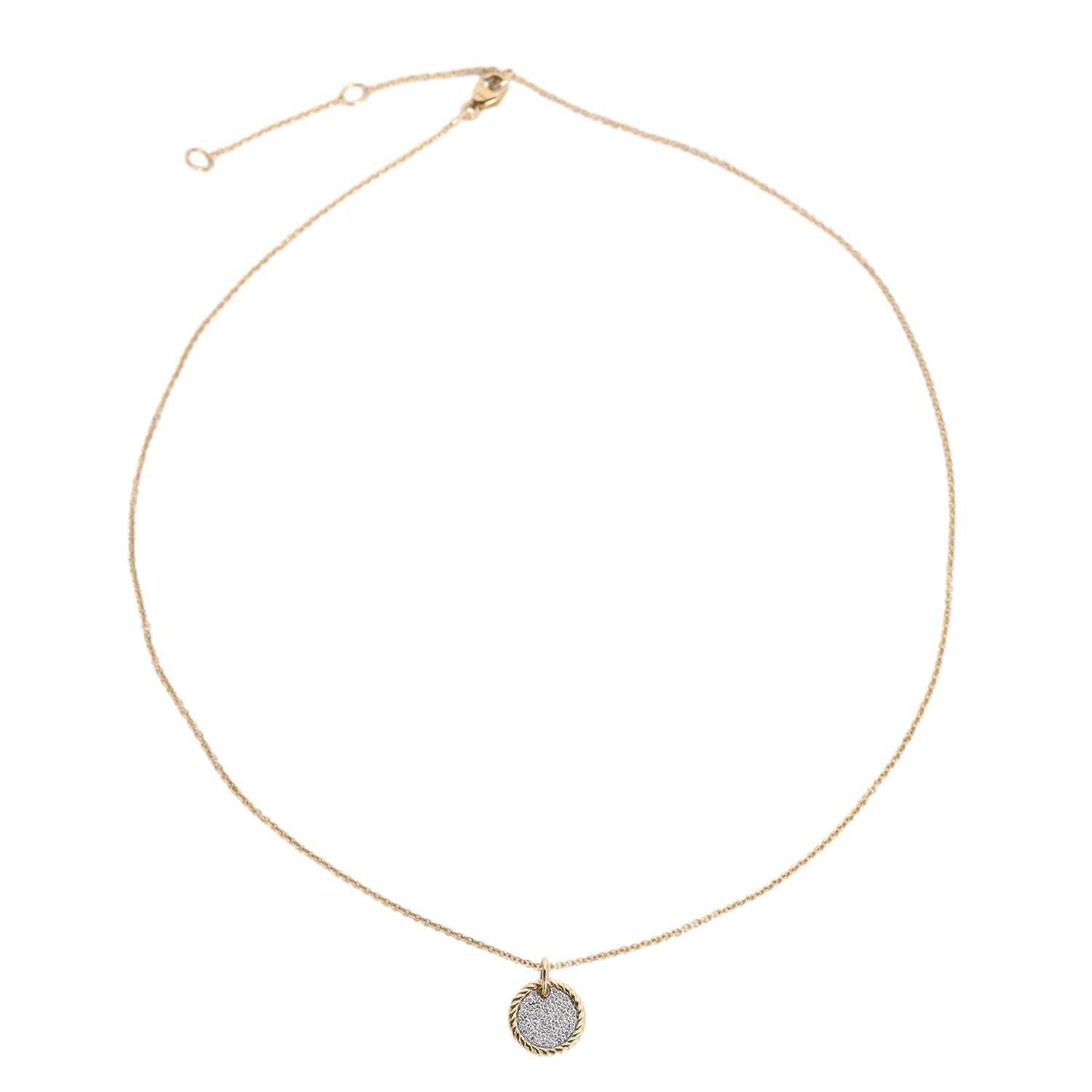 David Yurman Collana con piastre pavé da collezione in cavo, oro in vendita 5