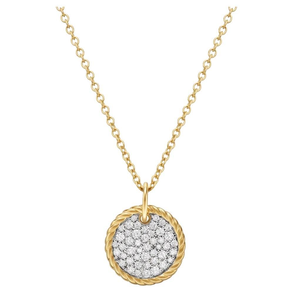 David Yurman Collana con piastre pavé da collezione in cavo, oro