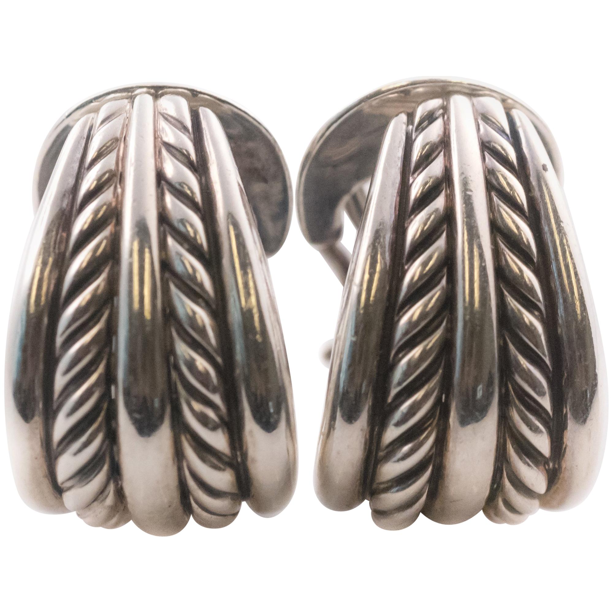 David Yurman Cable Collectibles Sterling Silver Hoop Earrings