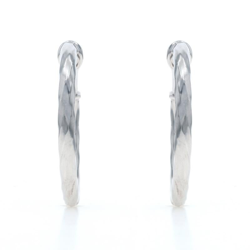 Donna David Yurman Orecchini a cerchio con bordo a cavo - Argento 925 - Oro giallo 14k in vendita