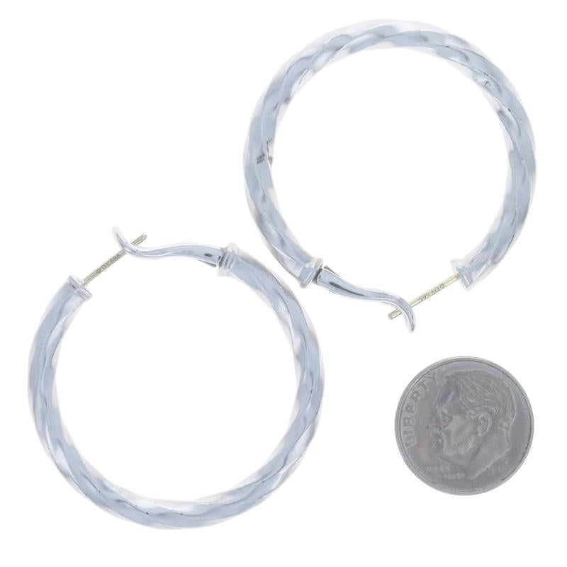 David Yurman Orecchini a cerchio con bordo a cavo - Argento 925 - Oro giallo 14k in vendita 1