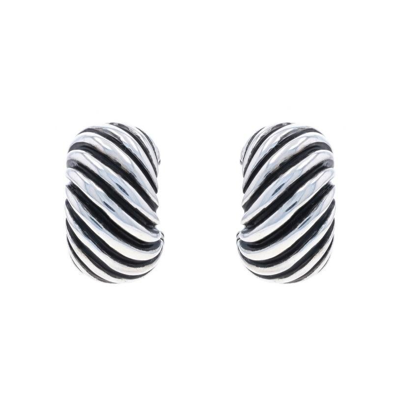 David Yurman Kabel-Ohrringe mit halber Halskette - Sterling 925 & Gelbgold 14k durchbohrt im Zustand „Hervorragend“ im Angebot in Greensboro, NC