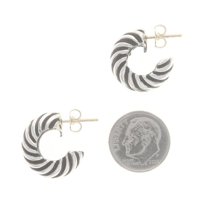 David Yurman Kabel-Ohrringe mit halber Halskette - Sterling 925 & Gelbgold 14k durchbohrt Damen im Angebot