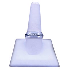 David Yurman Cable Inset Band Ring Sterling Silver, 8mm