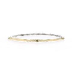 David Yurman Bracciale con cavo e peridoto 7 1/4" in Sterlina 925 Oro Giallo 18k
