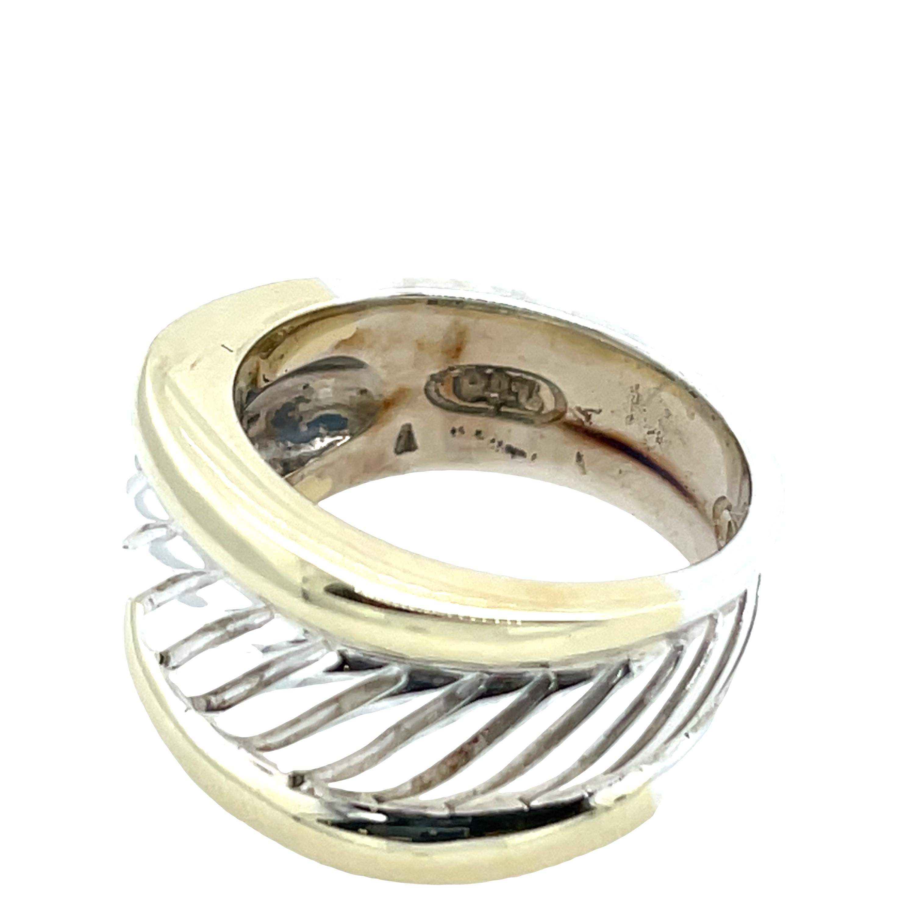 David Yurman Cable Ring 18ct Yellow Gold & Silver en vente 4