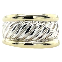 David Yurman Kabel Ring 18ct Gelbgold & Silber