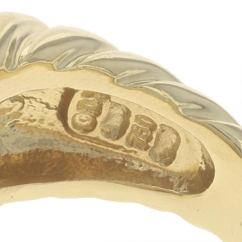 David Yurman, bague câble saphir et diamants, or jaune 18 carats 1,70 carat poids total 5 3/4 en vente 1