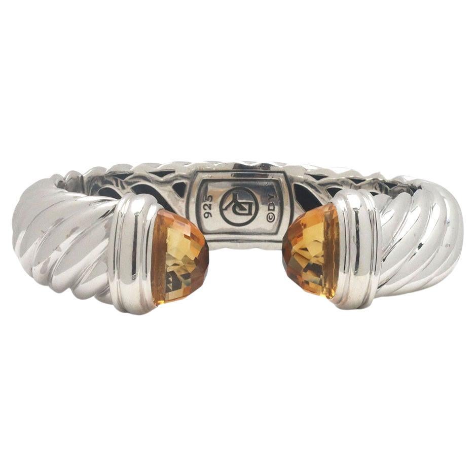 David Yurman Cable Silver Citrine Bracelet