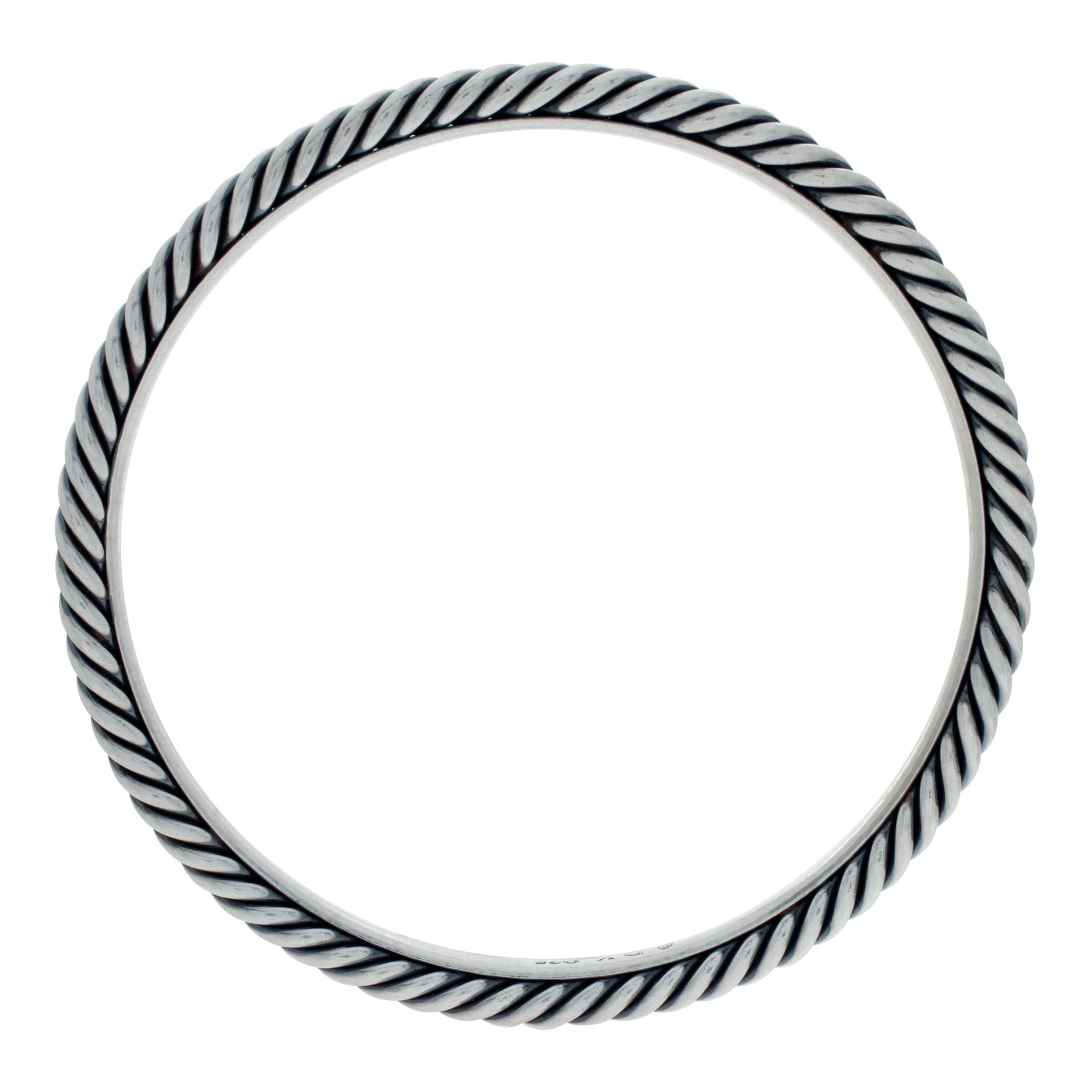 Donna David Yurman Bracciale bangle Cable in argento sterling in vendita