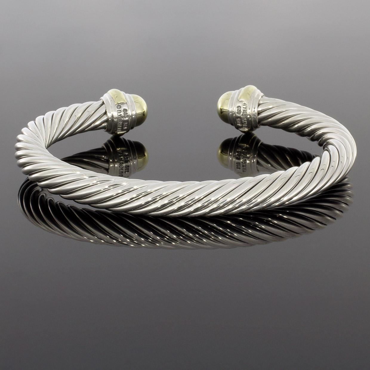 Women's David Yurman Cable Sterling Silver Cuff Bracelets