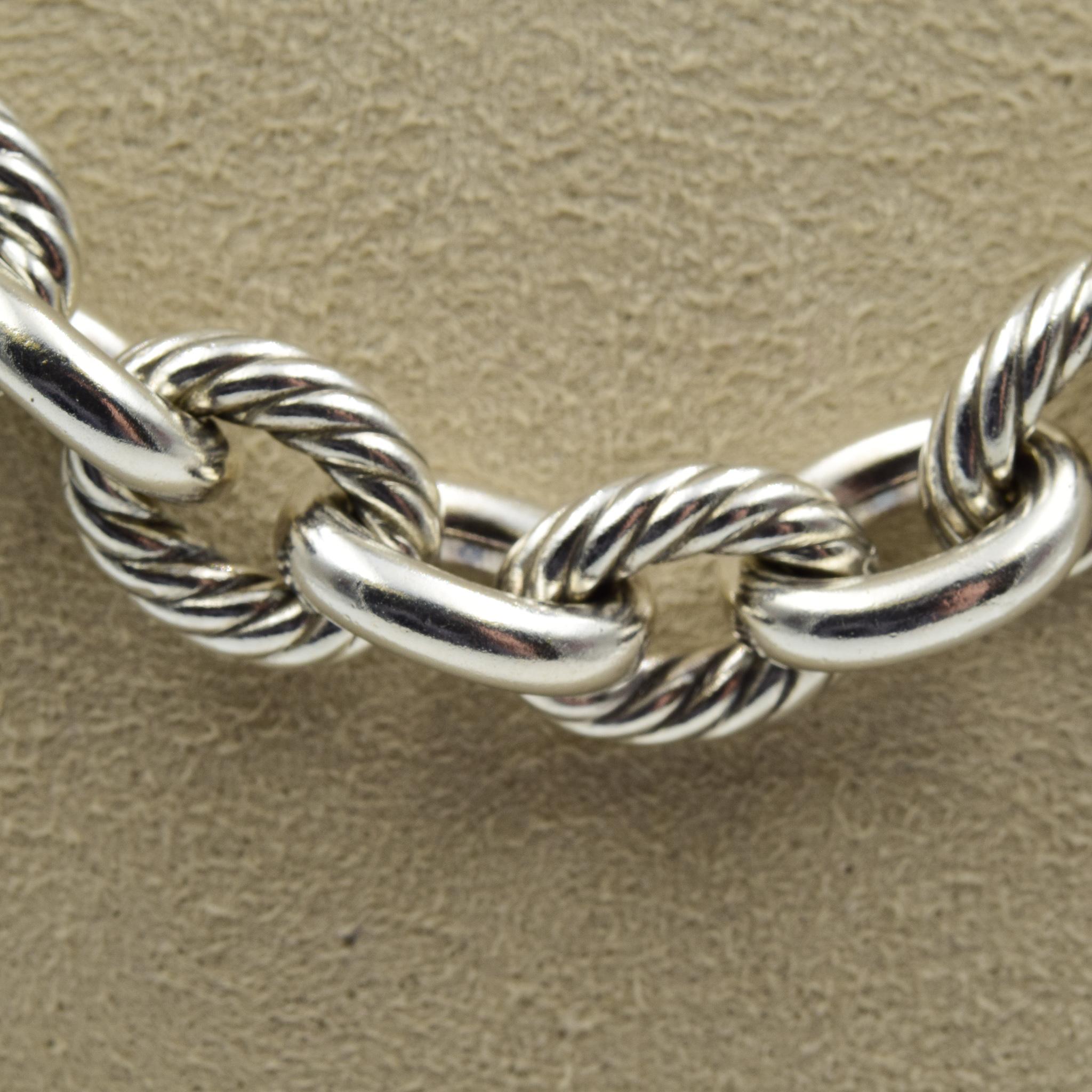 This David Yurman has the cable wrap chain design in a 17.5