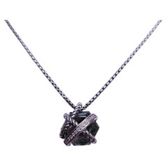 David Yurman Cable Wrap Necklace with Prasiolite and Diamonds