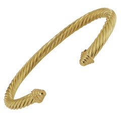 David Yurman Cable Yellow Gold Bangle Bracelet
