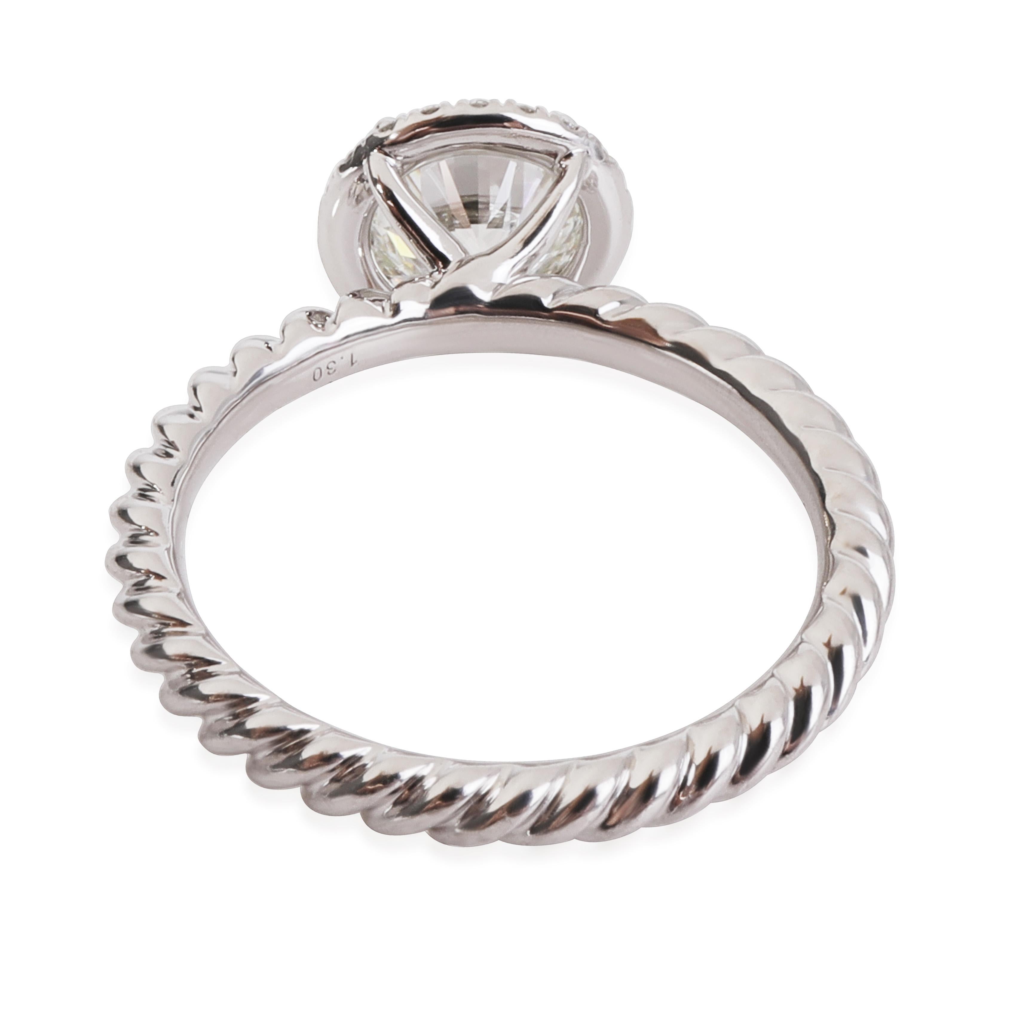 David Yurman Capri Diamant-Verlobungsring aus Platin H VS2 1,4 CTW (Rundschliff)