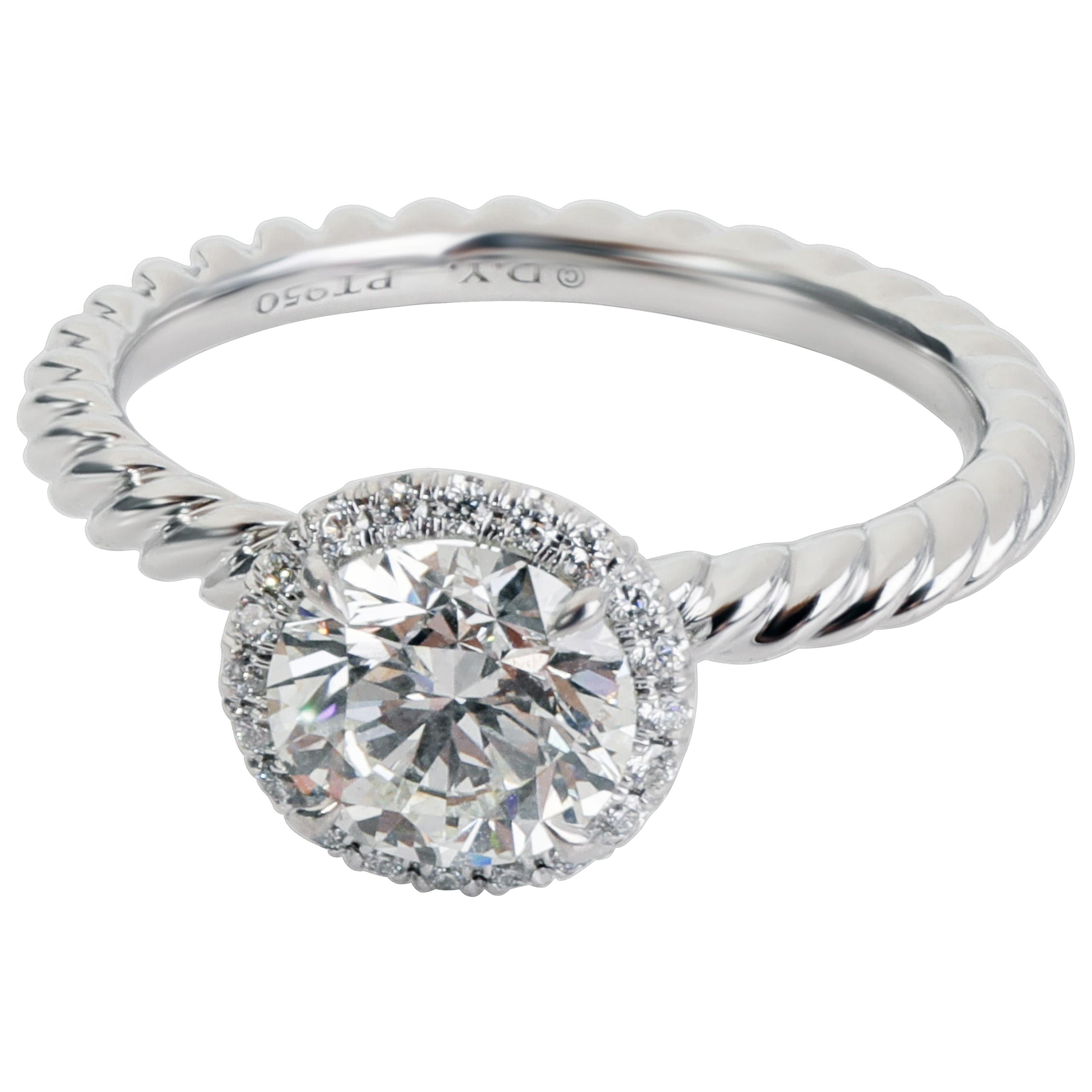 David Yurman Capri Diamant-Verlobungsring aus Platin H VS2 1,4 CTW