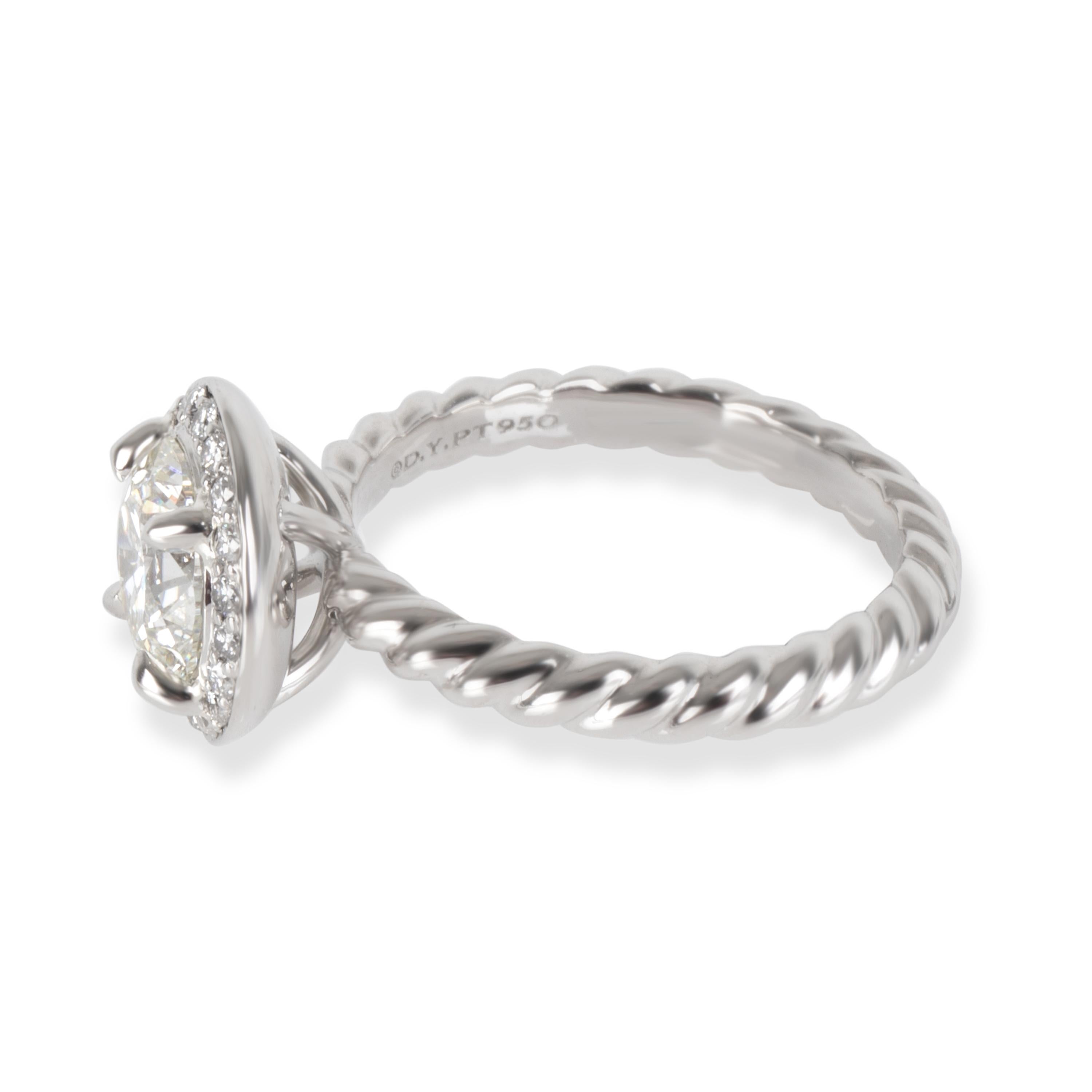 David Yurman Capri Collection Diamond Engagement Ring in Platinum