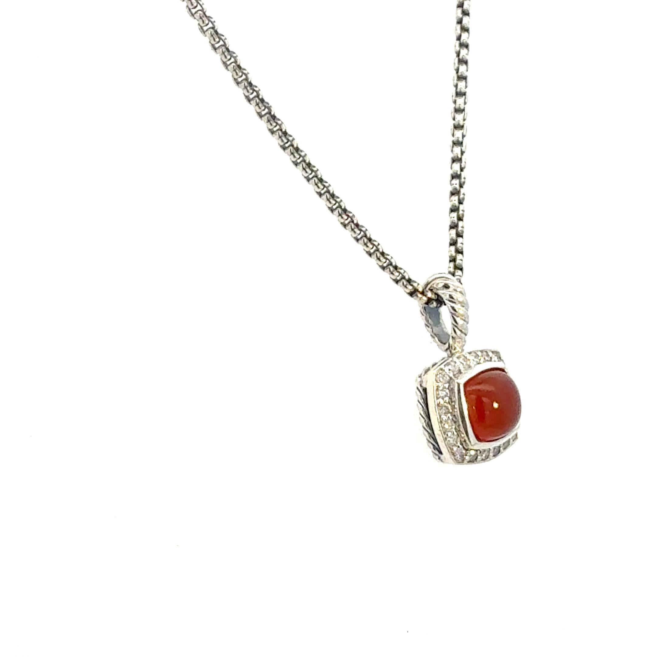 David Yurman Collana a catena con diamanti di corniola 16