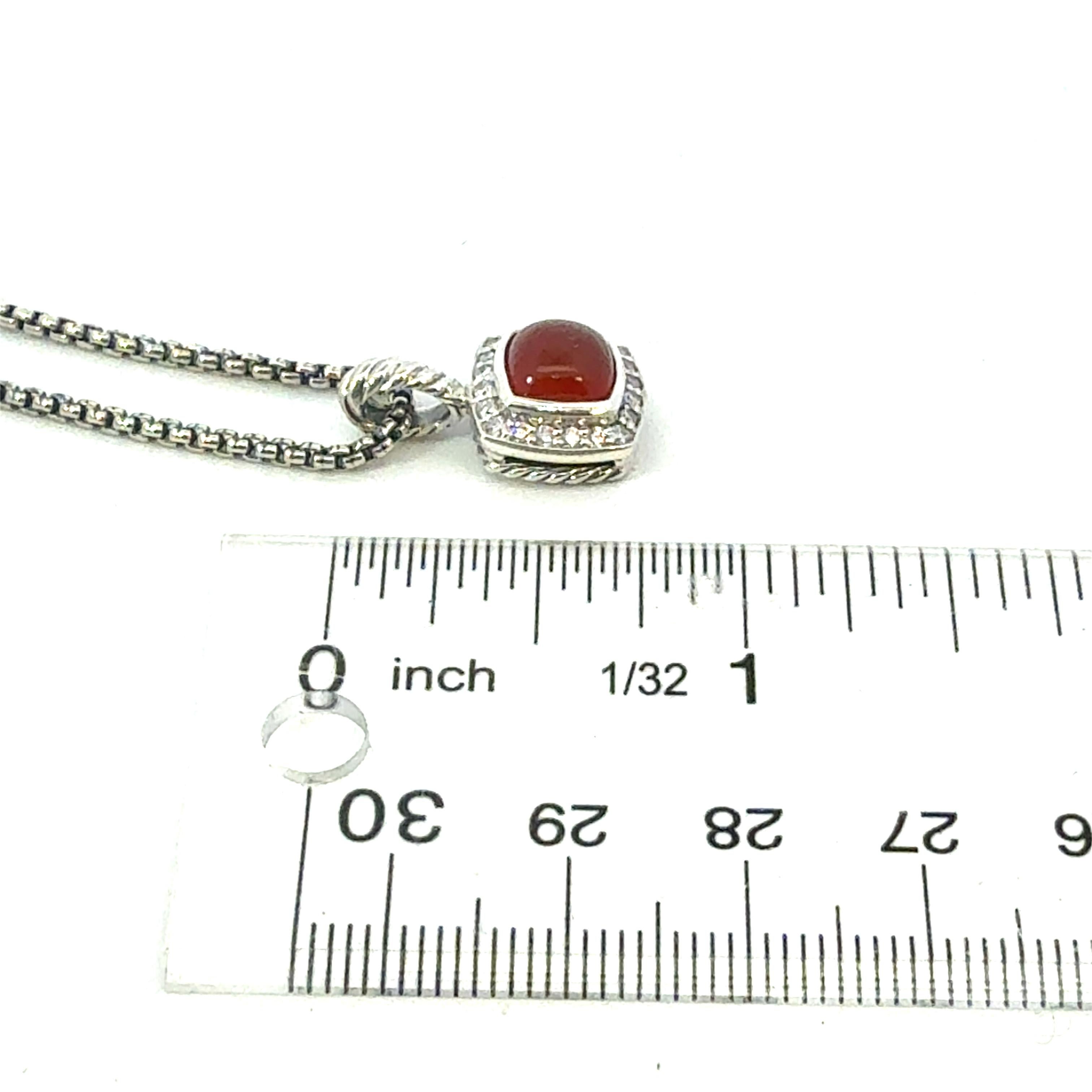David Yurman Collana a catena con diamanti di corniola 16
