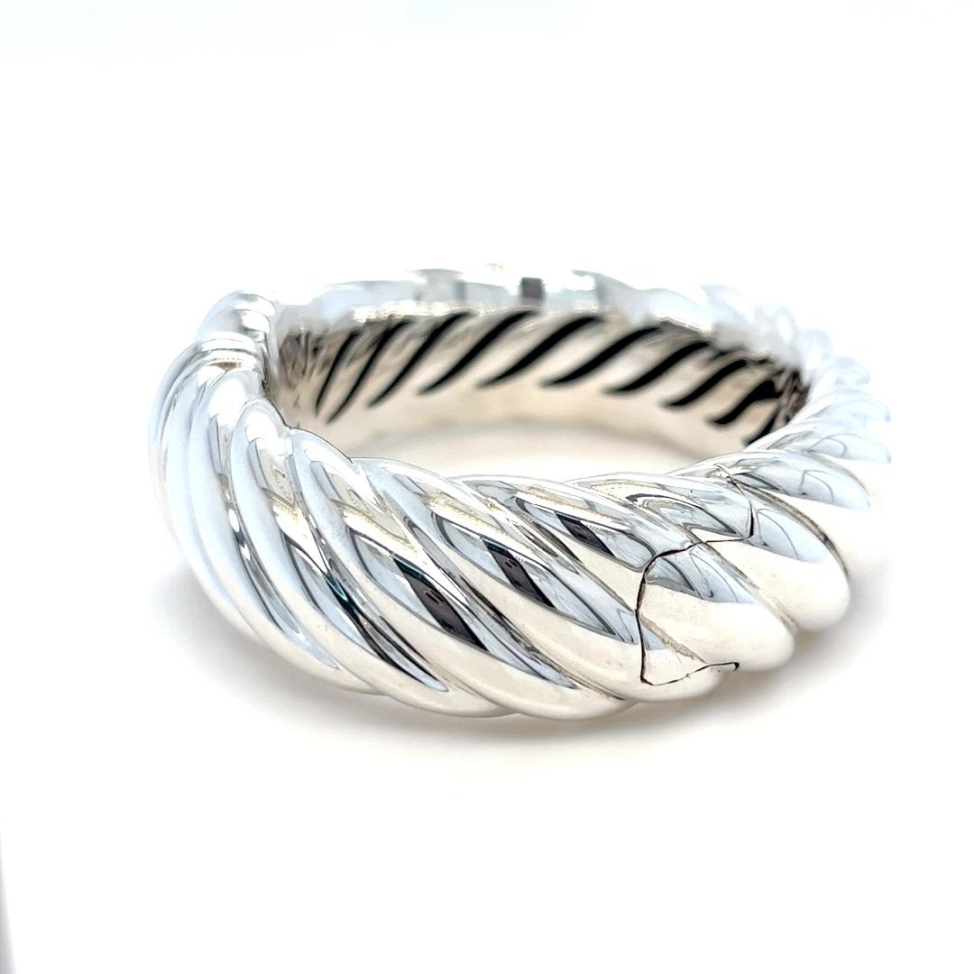 David Yurman Carved Cable Cuff Bracelet For Sale 2