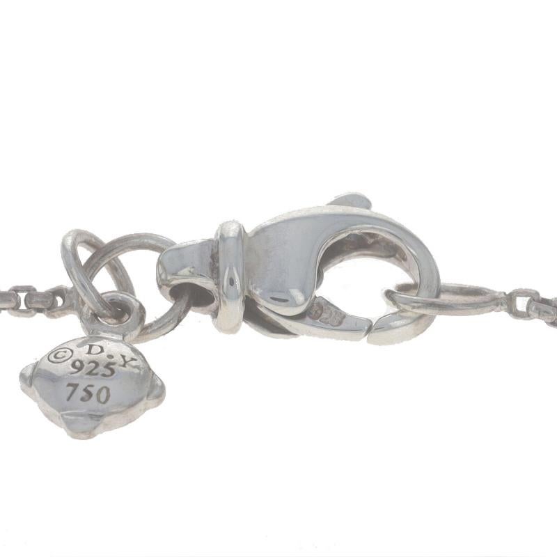 David Yurman Carved Cable Disc Charm Necklace 17 3/4