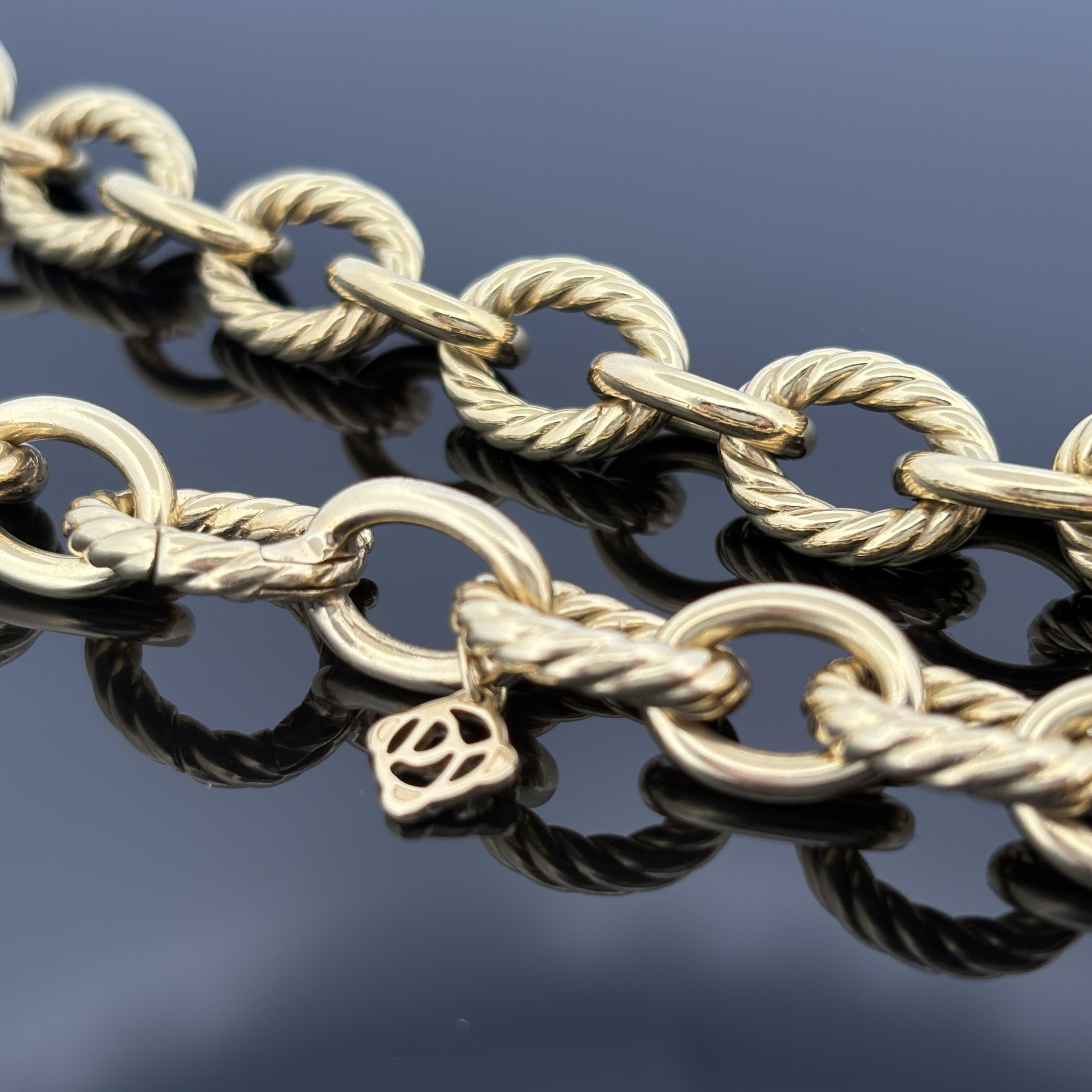 David Yurman Chain Collection Oval Link Cable Necklace 18k Yellow Gold Damen im Angebot