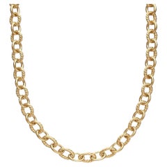 David Yurman Chain Collection Oval Link Cable Necklace 18k Yellow Gold