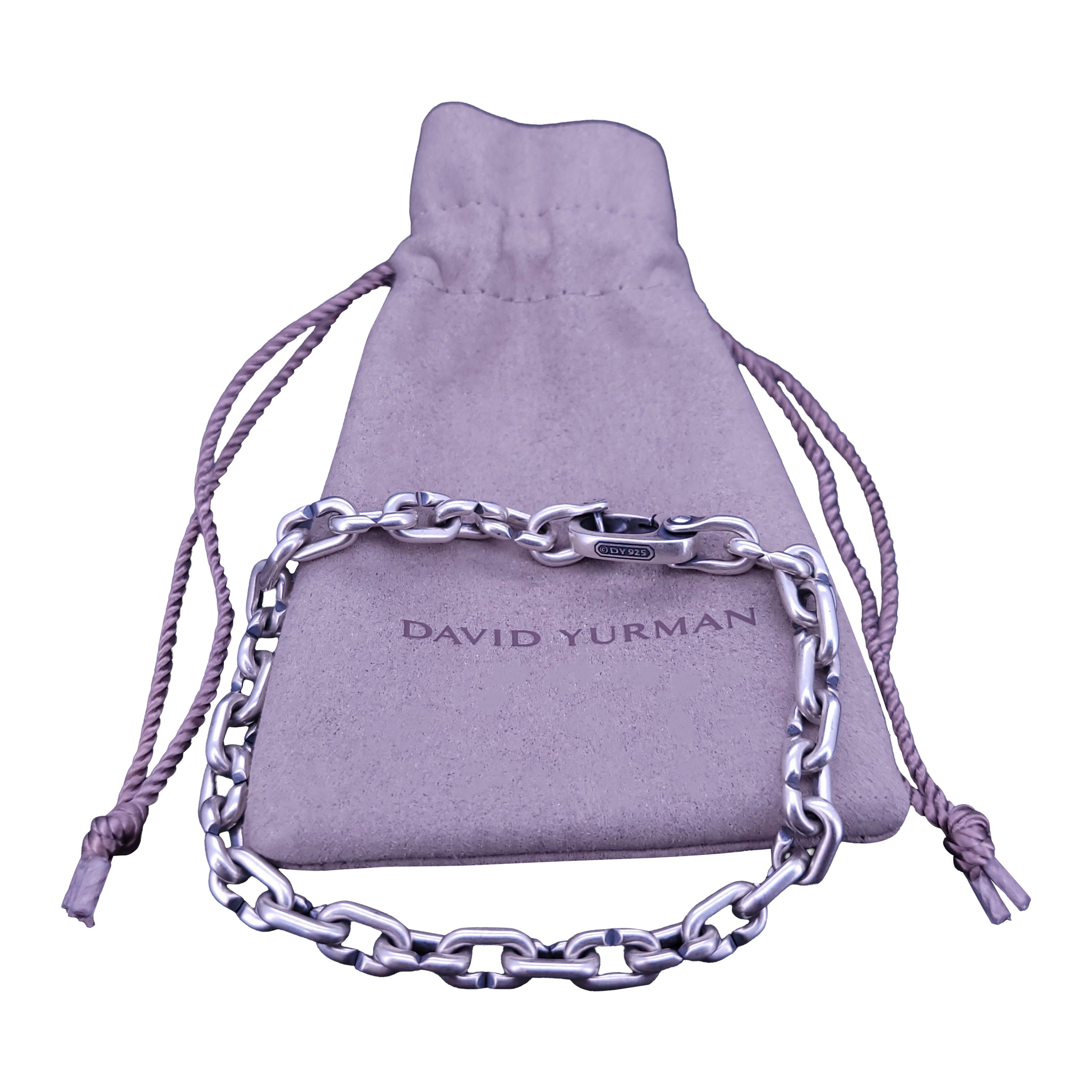 David Yurman Bracciale a catena in argento 925 in vendita