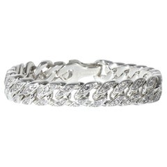 David Yurman Chain Pave Collection Bracelet in Sterling Silver 4.85 CTW
