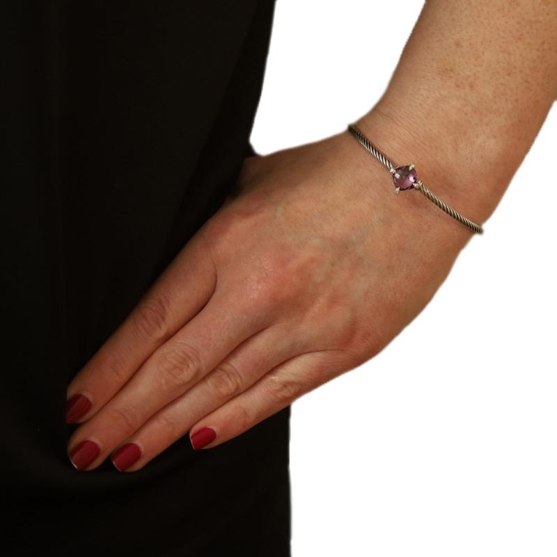 David Yurman Pulsera Chatelaine Amatista Diamante 6 3/4