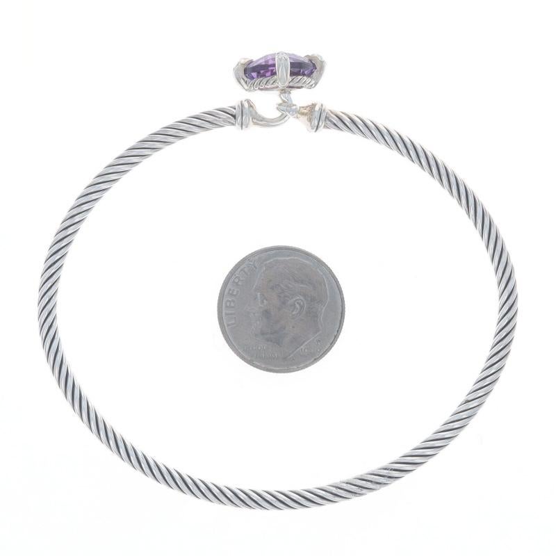 De las mujeres David Yurman Pulsera Chatelaine Amatista Diamante 6 3/4
