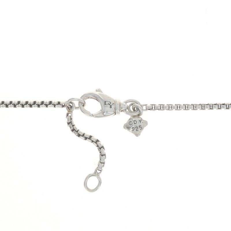 Women's David Yurman Chatelaine Amethyst Diamond Pendant Necklace 925 5.15ctw For Sale