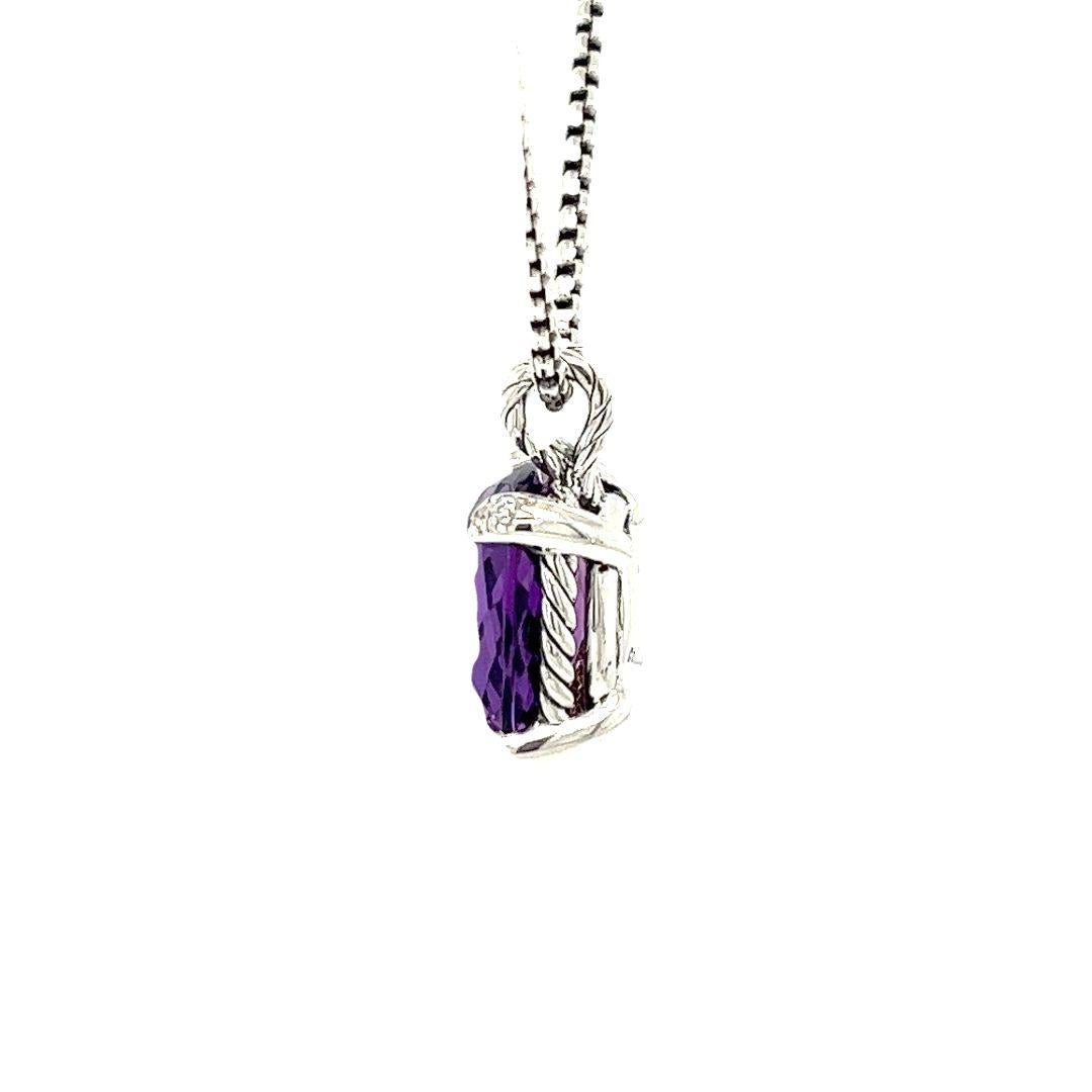 David Yurman Collana con ciondolo Chatelaine di ametista In condizioni buone in vendita a Coral Gables, FL