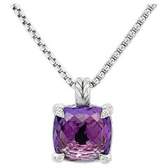 David Yurman Chatelaine Amethyst Pendant Necklace