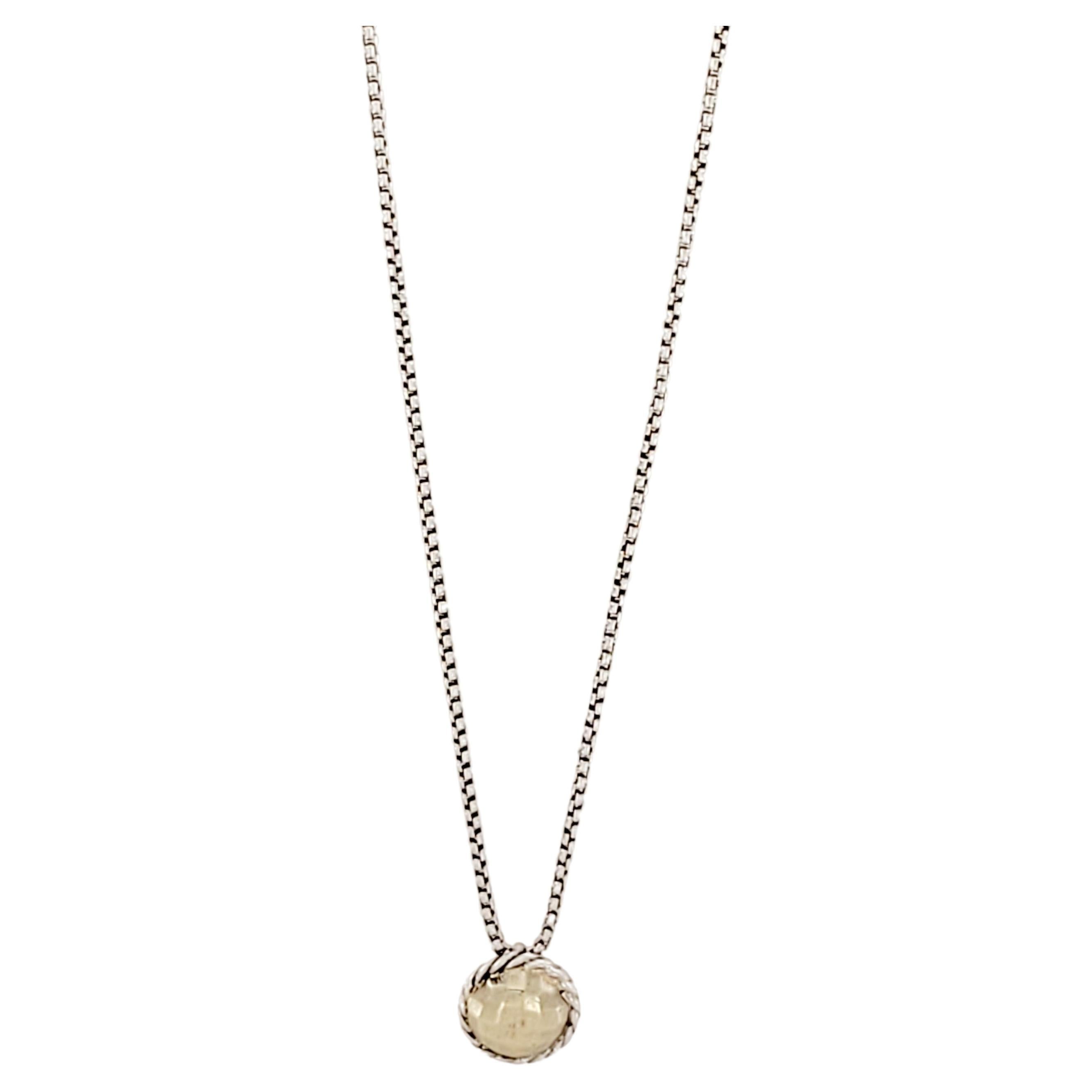 David Yurman Petite Chatelaine Pave Bezel Pendant Necklace in 18k Rose Gold  with Morganite | Lee Michaels Fine Jewelry stores