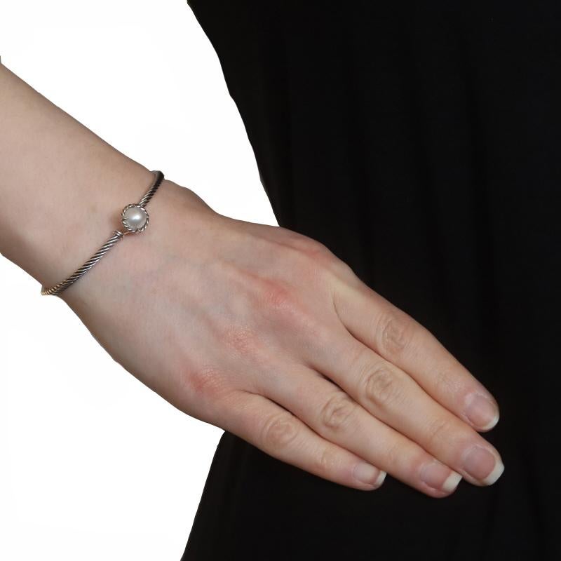 Bead David Yurman Chatelaine Pearl Bangle Bracelet 6 1/4