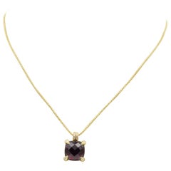David Yurman Chatelaine Rhodolite Garnet and Diamond Necklace in 18 Karat Gold