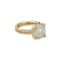 David Yurman Chatelaine Ring in 18k Yellow Gold with Full Pavé Diamonds