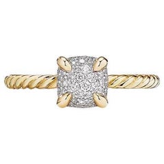 David Yurman Châtelaine Ring aus 18K Gelbgold mit vollen Pavé-Diamanten